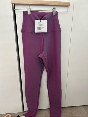 Beach Riot Plum Ribbed Leggings